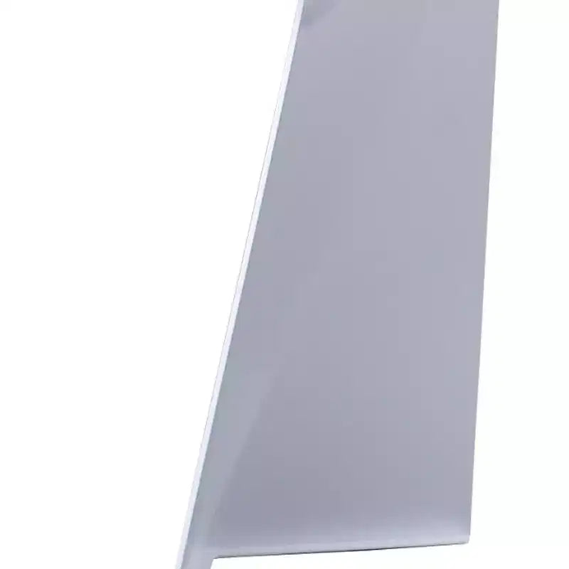 HomeRoots 63 White Ceramic and Metal Self-Storing Leaf Pedestal Base Extendable Dining Table